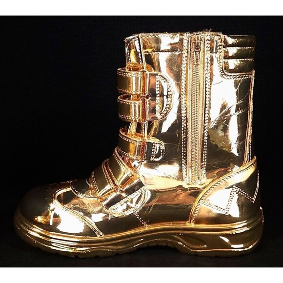 Junya Watanabe x Zebec Oil Resistant Ankle Boots 9.5 25.5 EEEE Women Gold - Picture 8 of 16